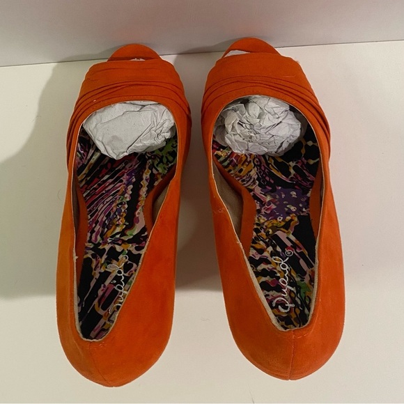 Qupid Women's 7.5 & 7 Orange Heels - Picture 3 of 8